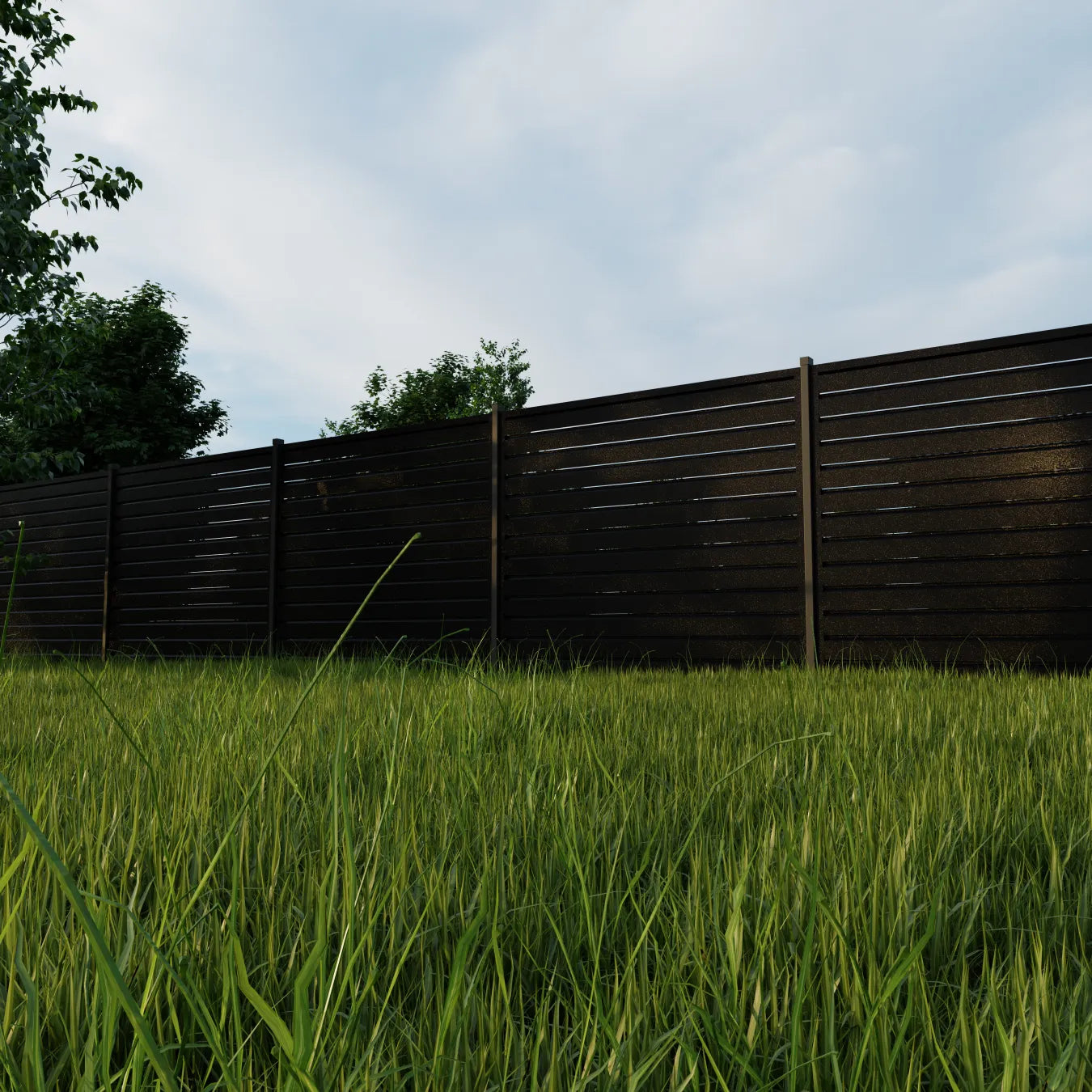 Panneau de clôture Rombo Mini | Noir métallique RAL9005