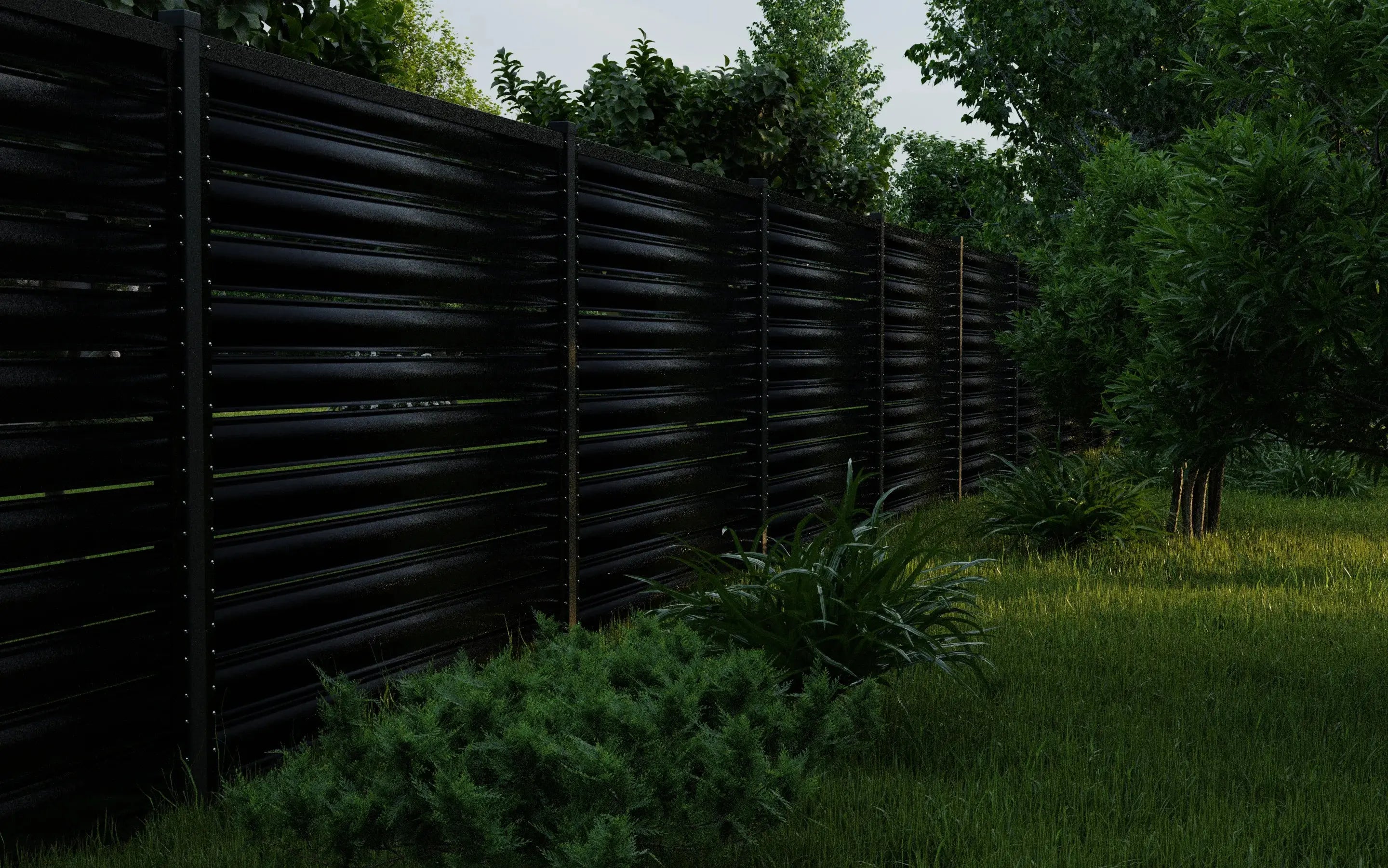 Fence Panel Terra | Black RAL9005 Hi-Mat Mavlli