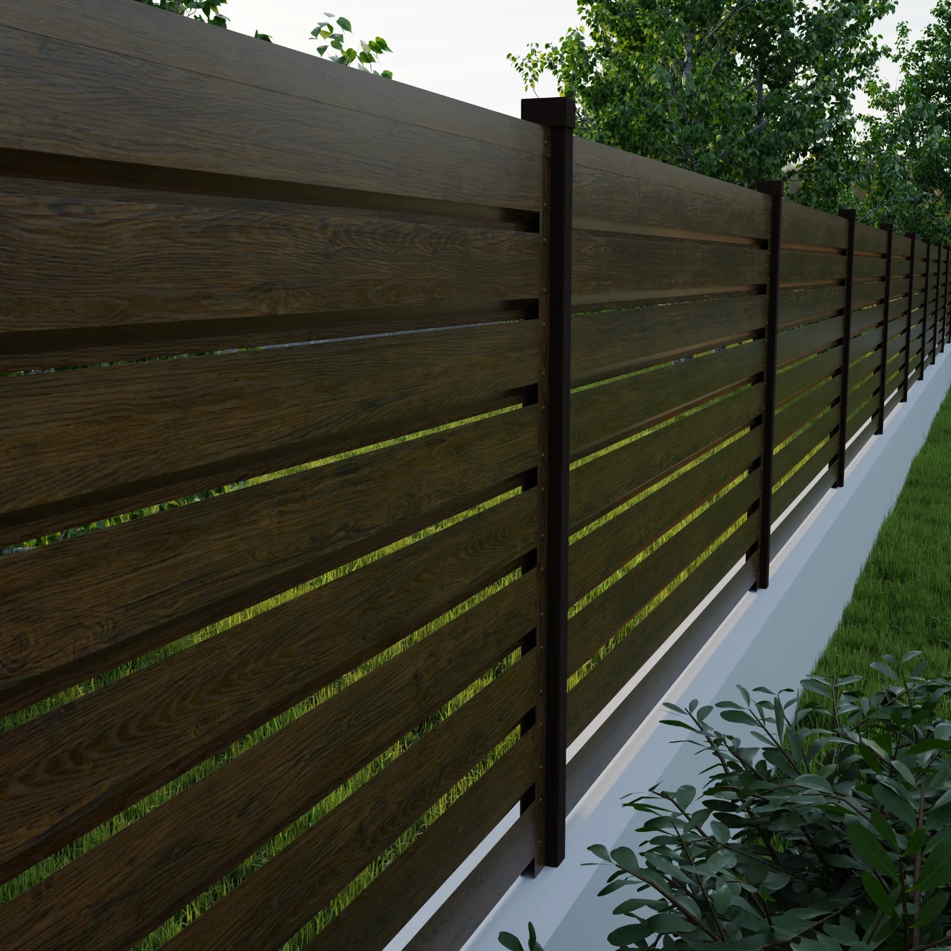 Panneau de clôture Rombo Mini | Noyer