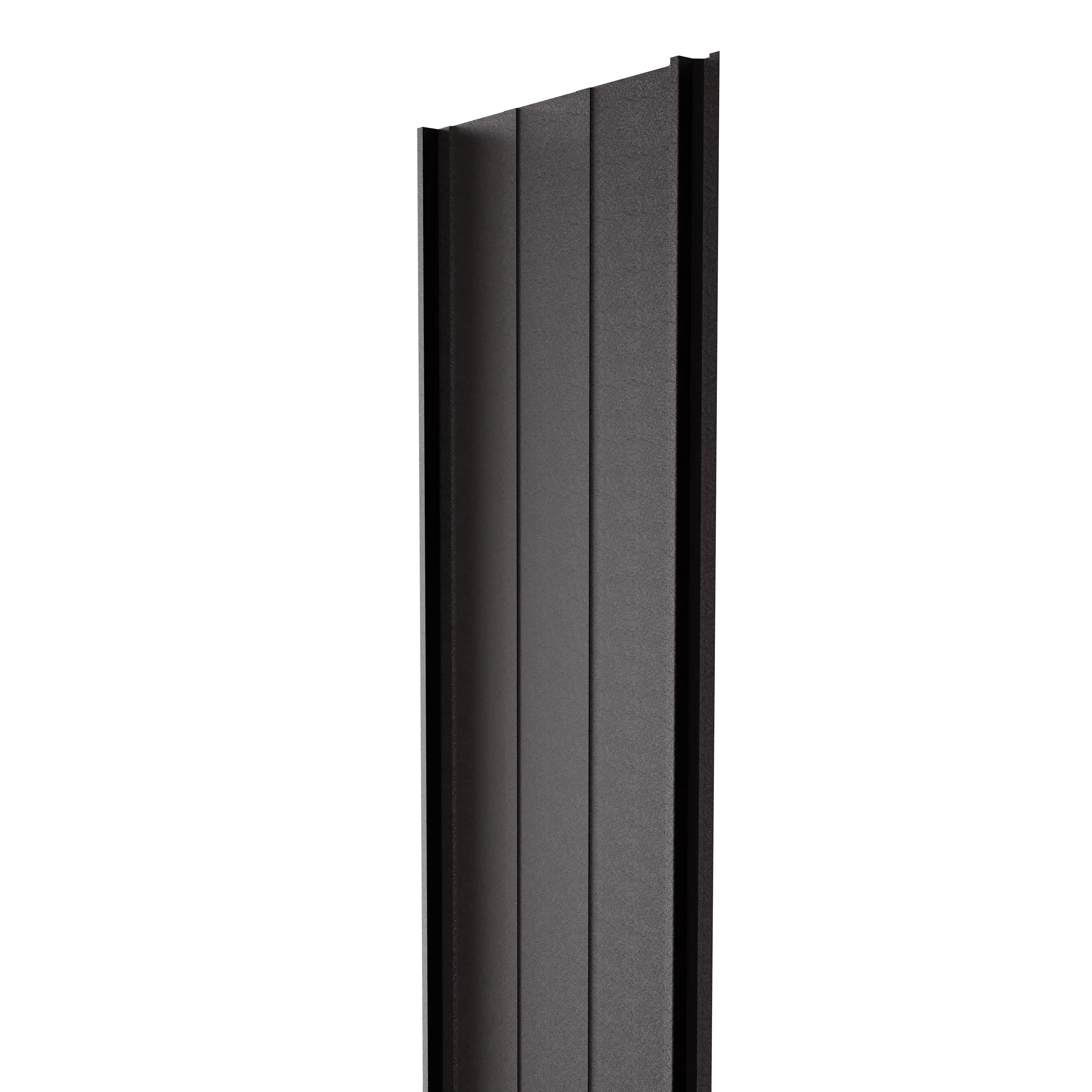 Steel Click-System Cladding Panel | Dark Brown RAL8019 Hi-Mat | 250x55 cm Mavlli