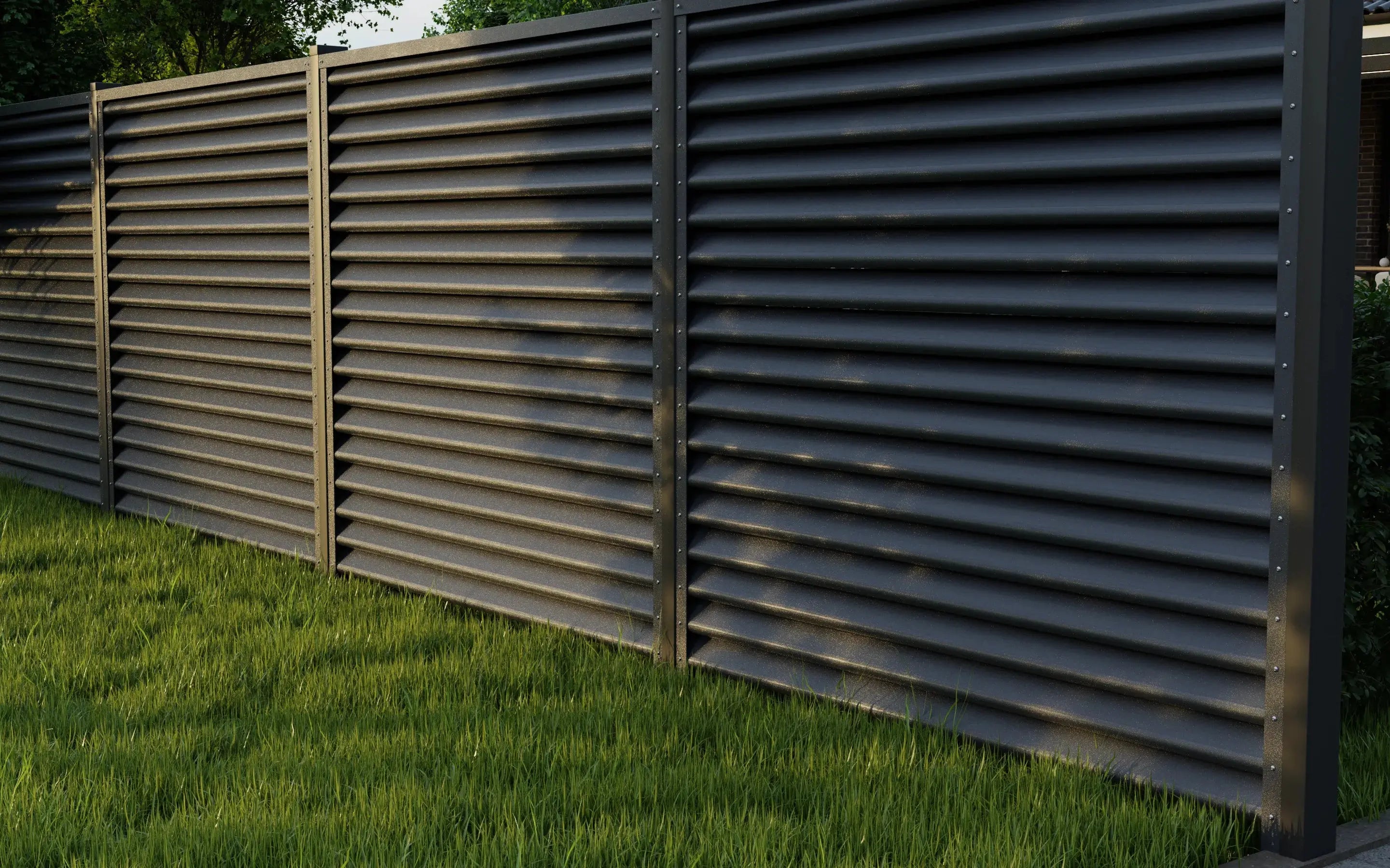 Fence Panel Pyramid | Grey RAL7024 Mavlli