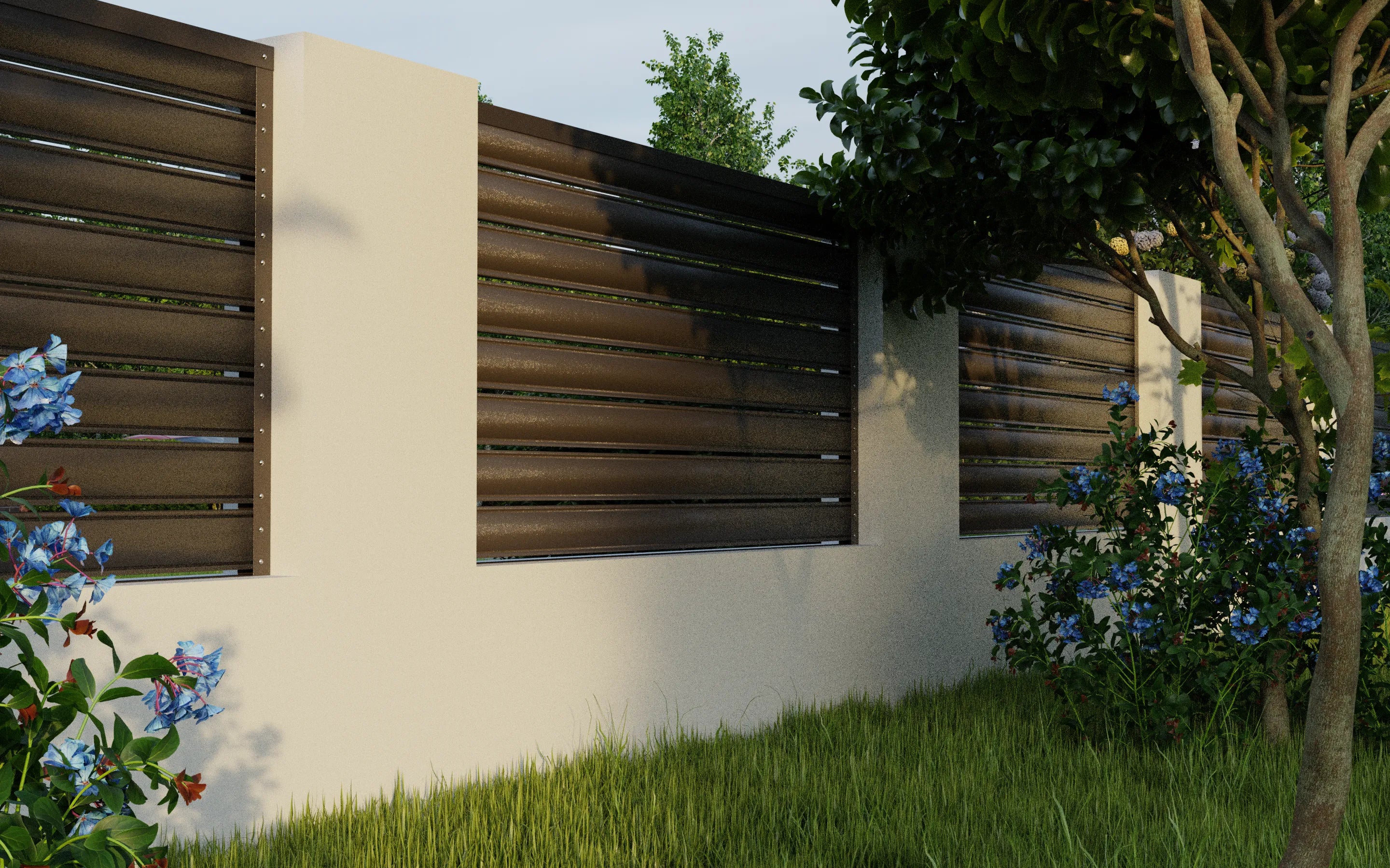 Panneau de clôture Terra | Dark Brown | RAL8019