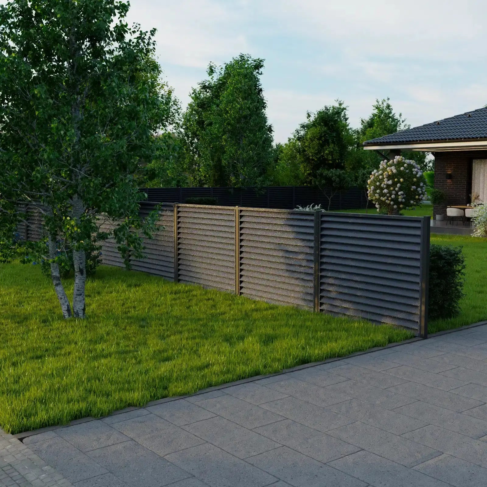 Fence Panel Sigma | Grey RAL7024 Mavlli