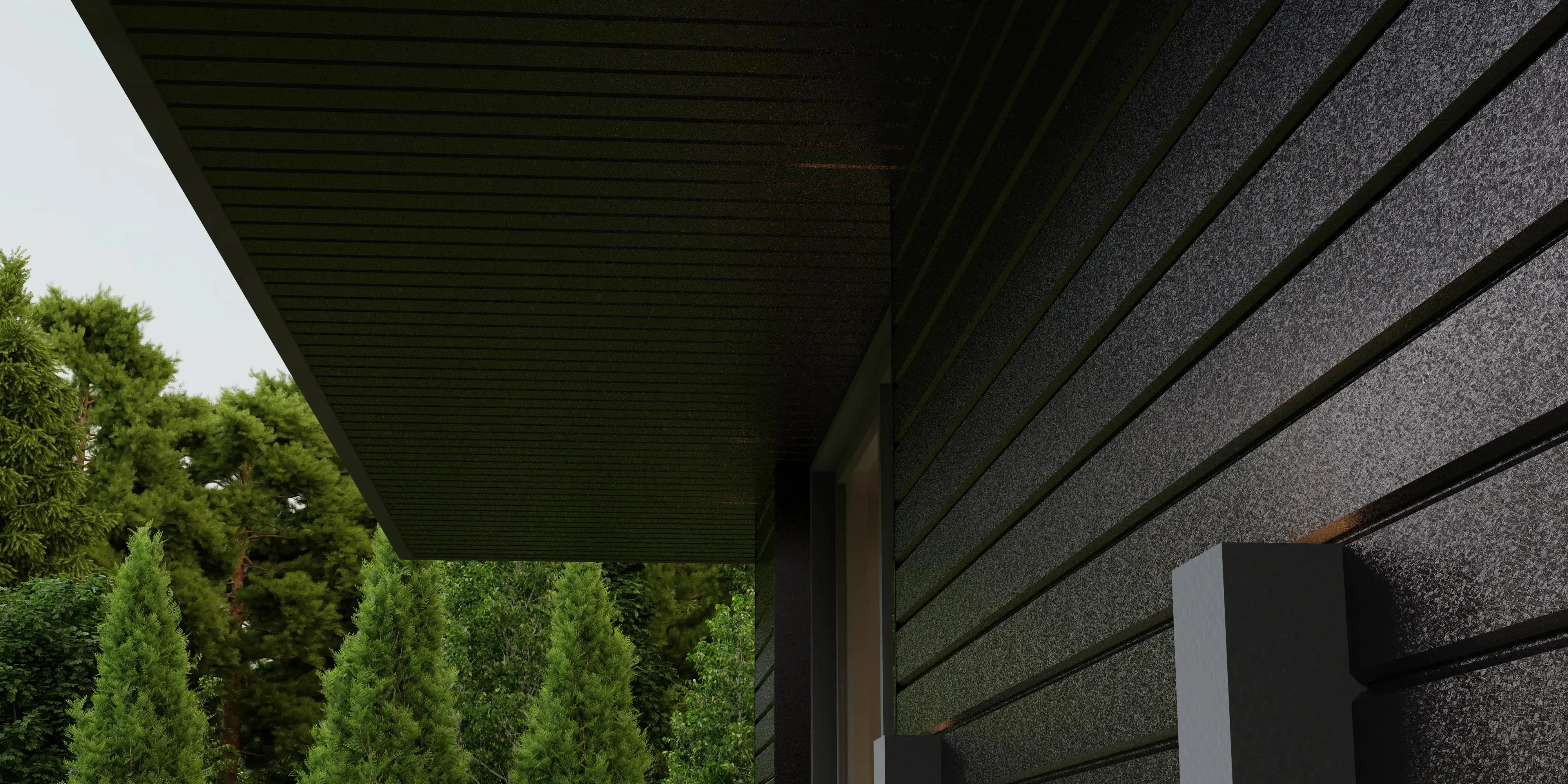 Steel Sheet Cladding | Black RAL9005 Hi-Mat | 250x26 cm Mavlli