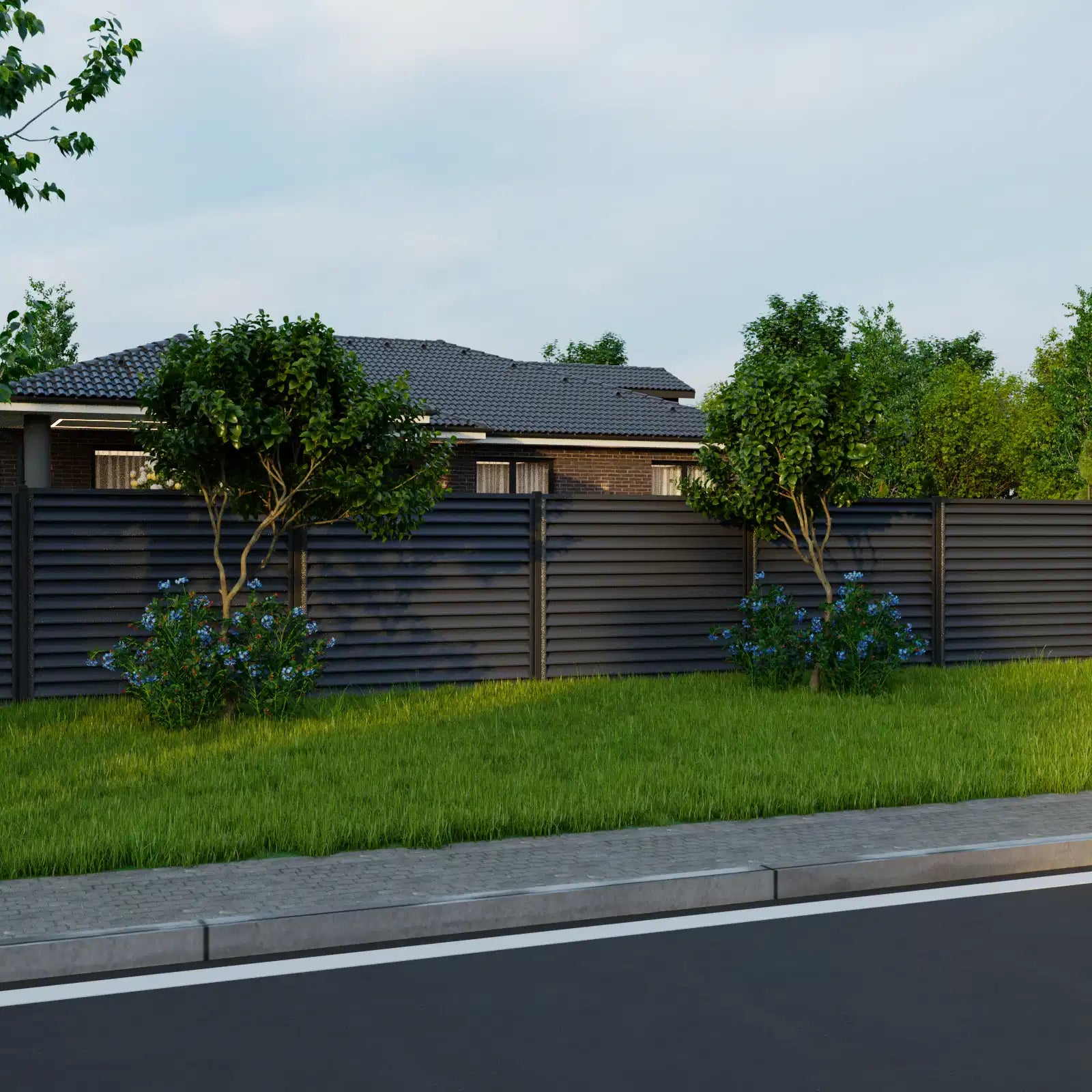 Schuttingpaneel Sigma | Zilvergrijs | RAL7024