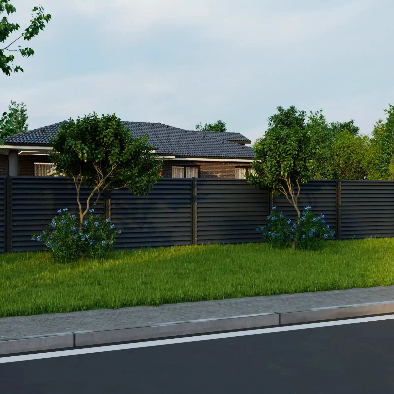 Fence Panel Sigma | Anthracite RAL7016 Mavlli