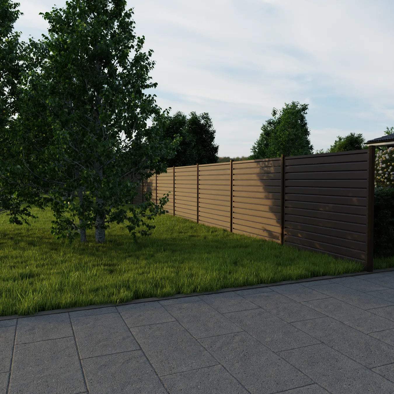 Panneau de clôture Rombo Mini | Brun chocolat RAL8017