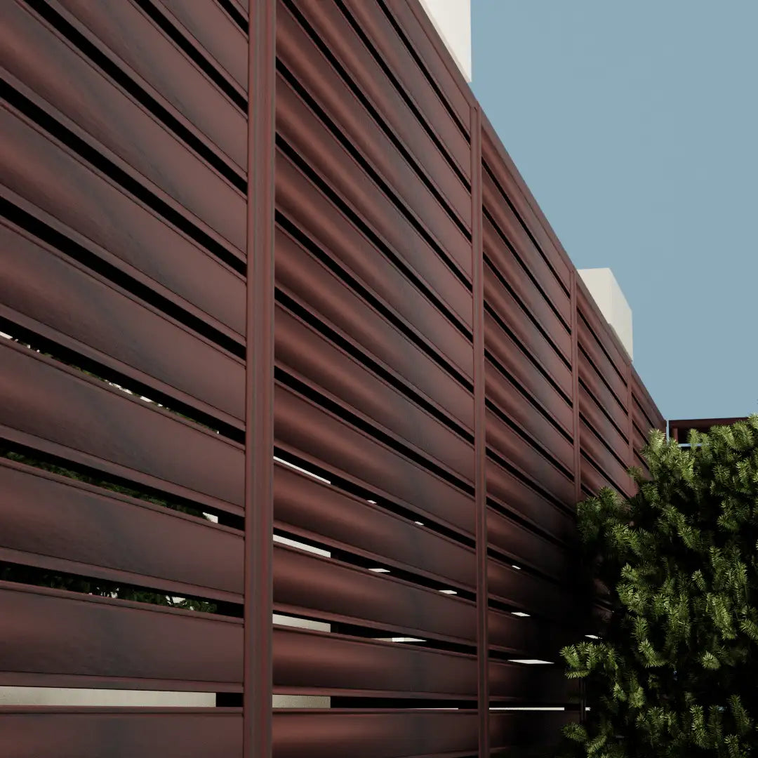 Panneau de clôture Terra | Chocolate Brown | RAL8017