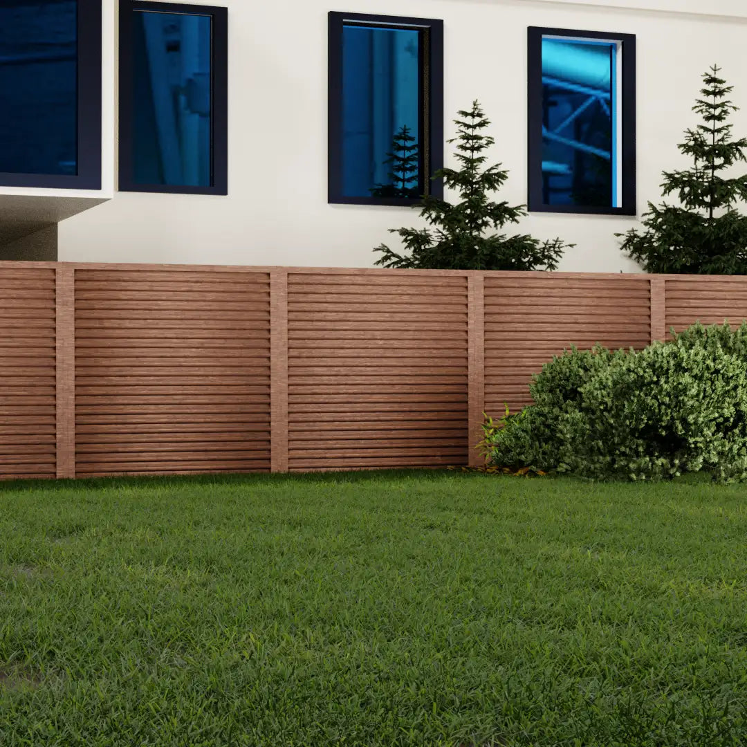 Panneau de clôture Pyramide | Acajou