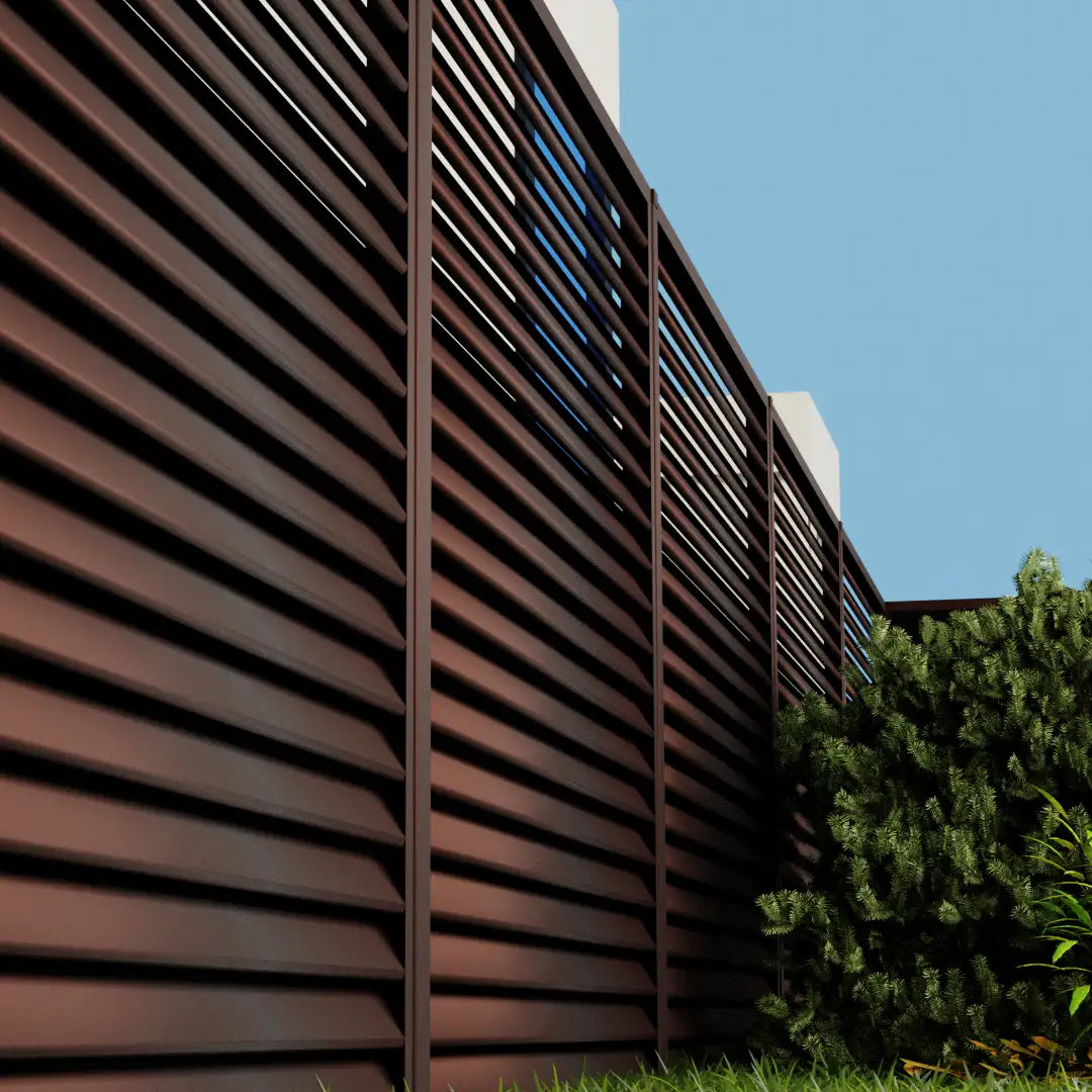 Panneau de clôture Sigma | Brun chocolat | RAL8017