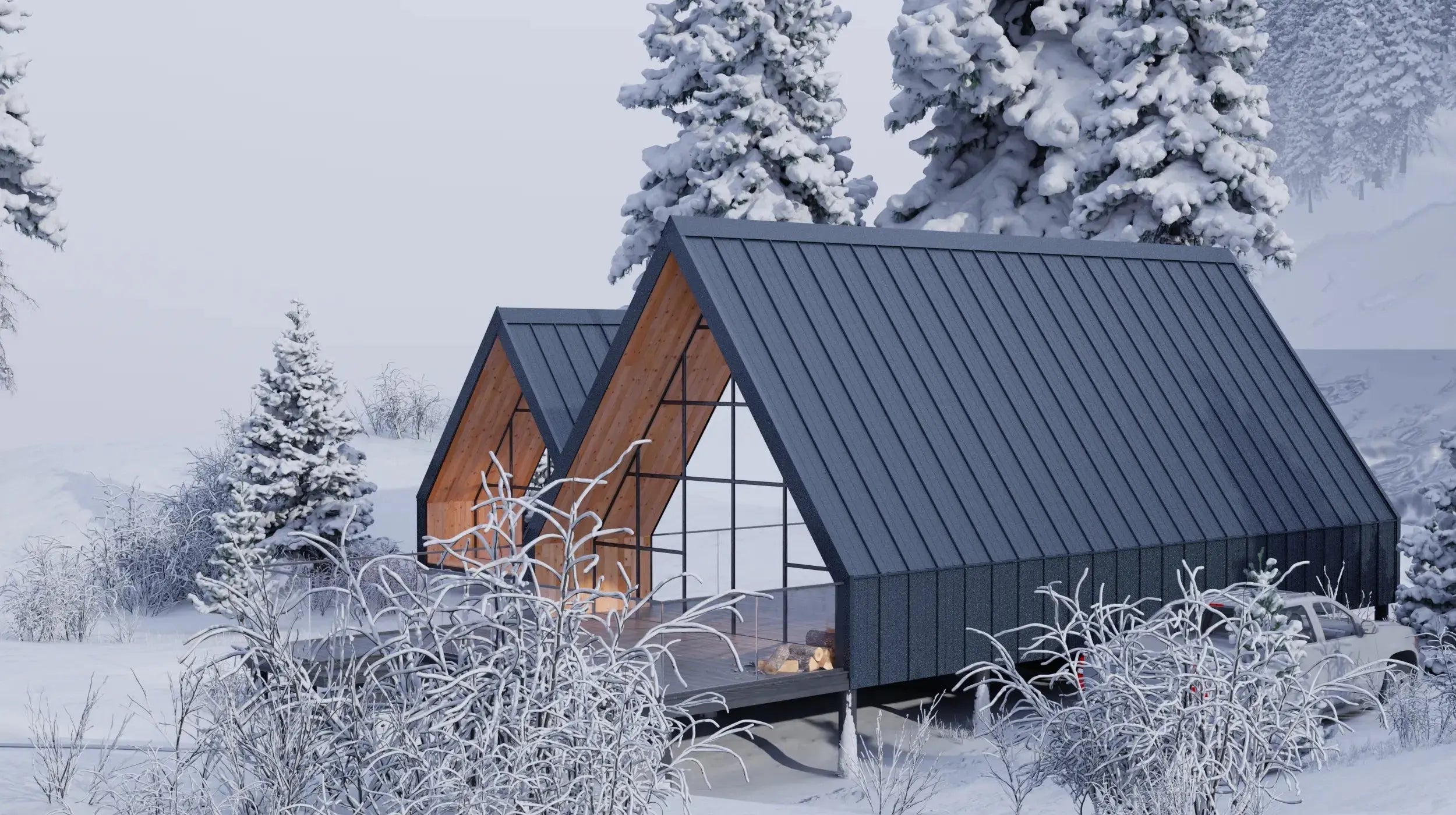 Steel Click-System Cladding Panel | Anthracite RAL7016 | 250x55 cm Mavlli