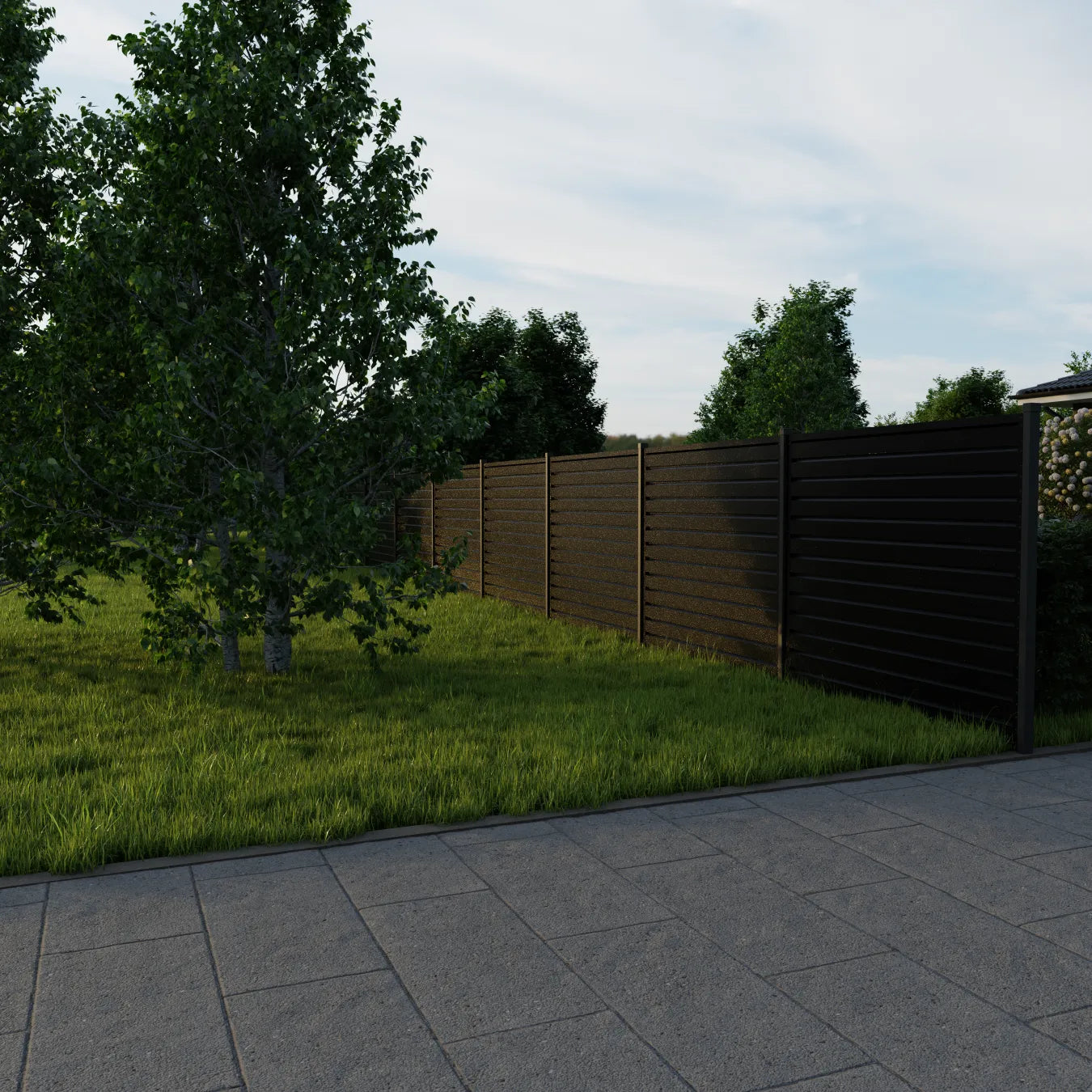 Panneau de clôture Rombo Mini | Noir métallique RAL9005