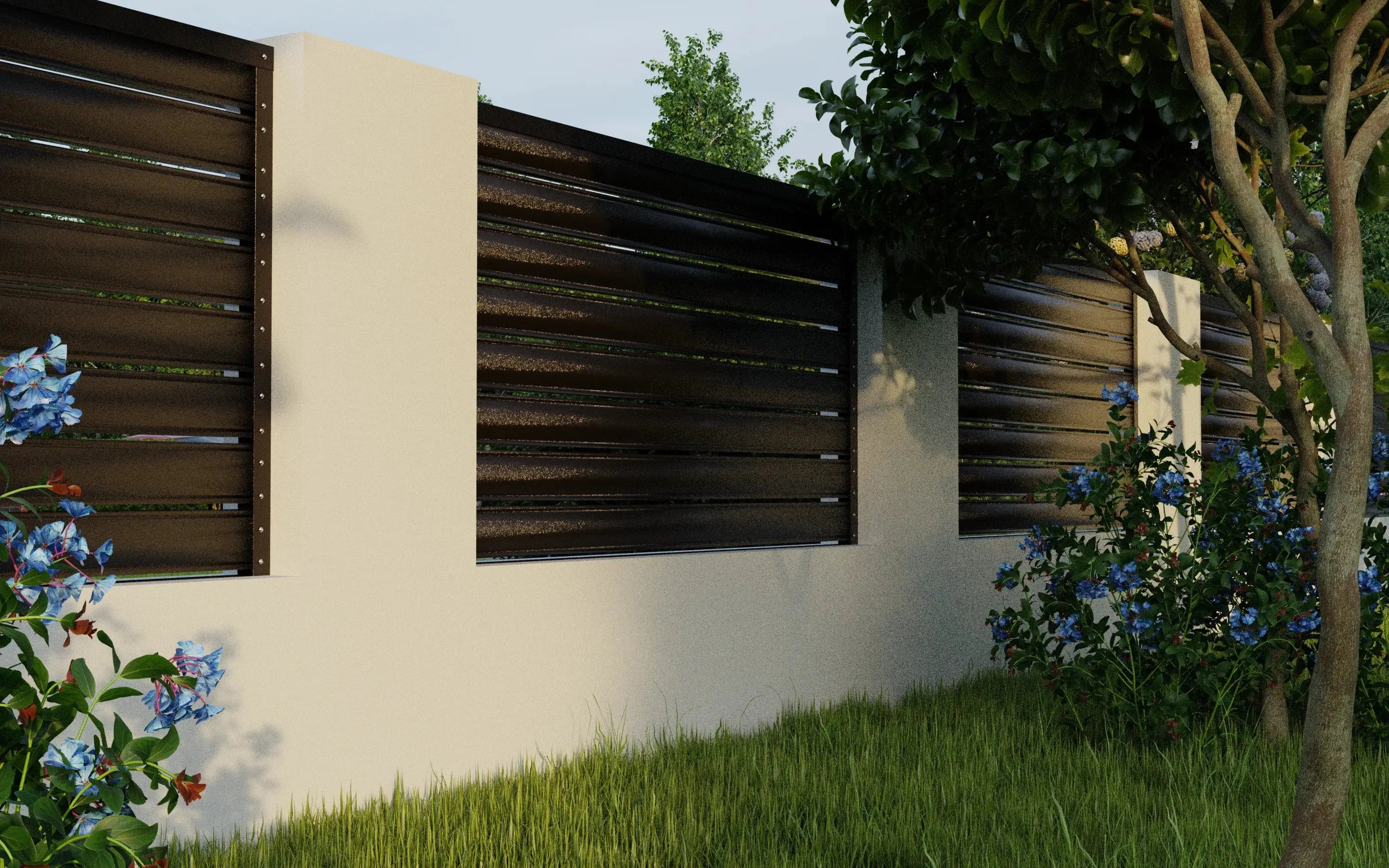 Fence Panel Terra | Brown RAL8019 Hi-Mat Mavlli
