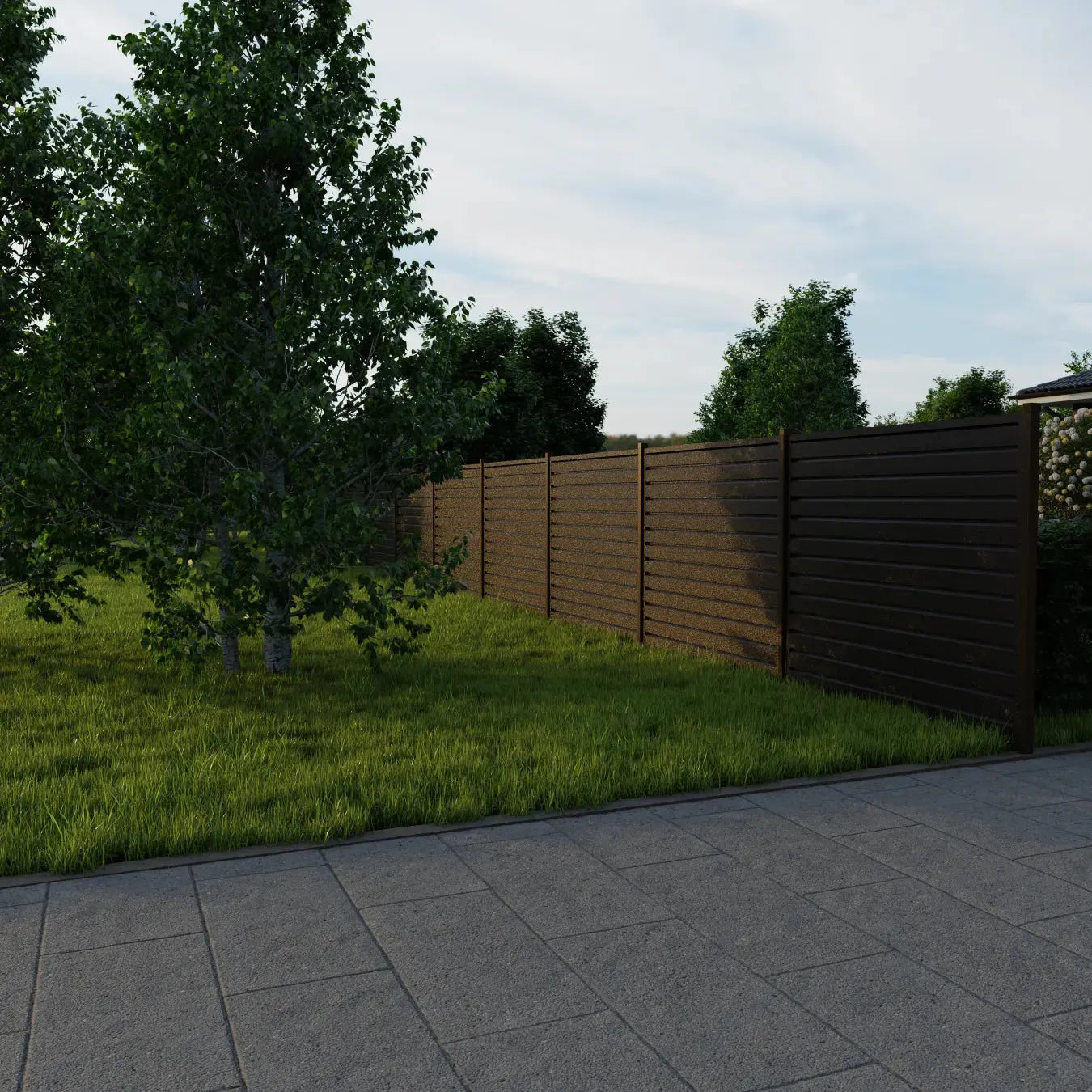 Fence Panel Rombo Mini | Brown RAL8019 Hi-Mat Mavlli