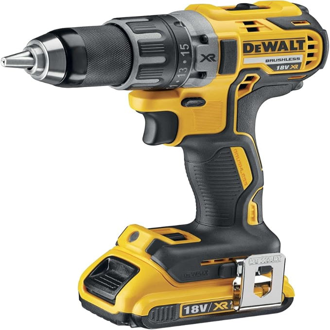 DeWalt cordless drill on a white background