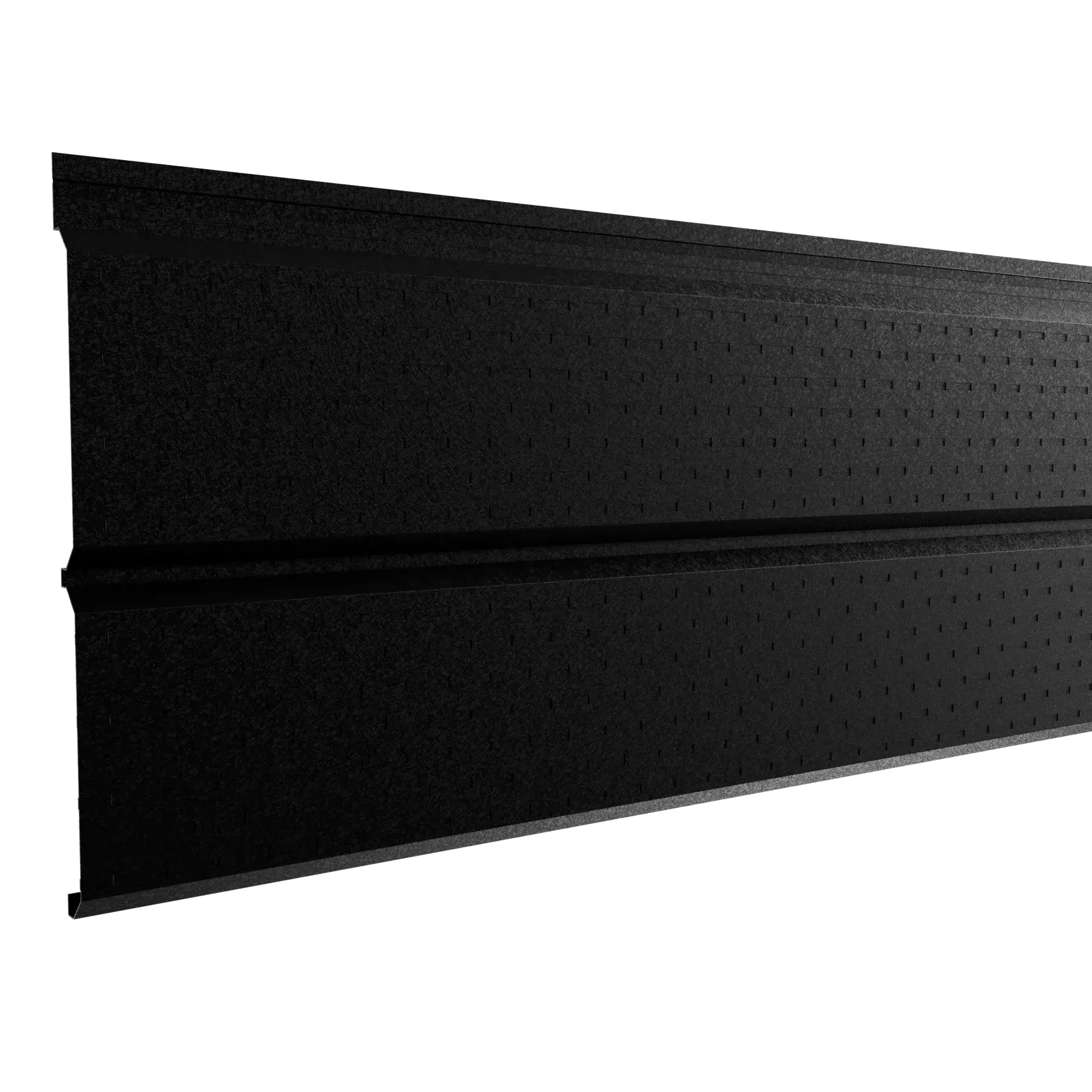 Perforated Steel Sheet Cladding | Black RAL9005 Hi-Mat | 250x26 cm Mavlli