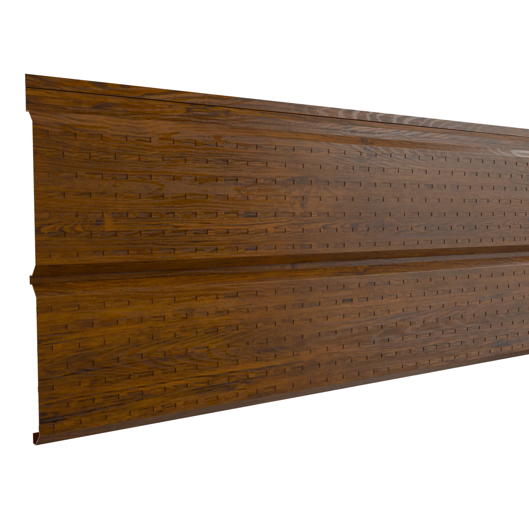 Bardage en tôle d’acier perforée | Chêne