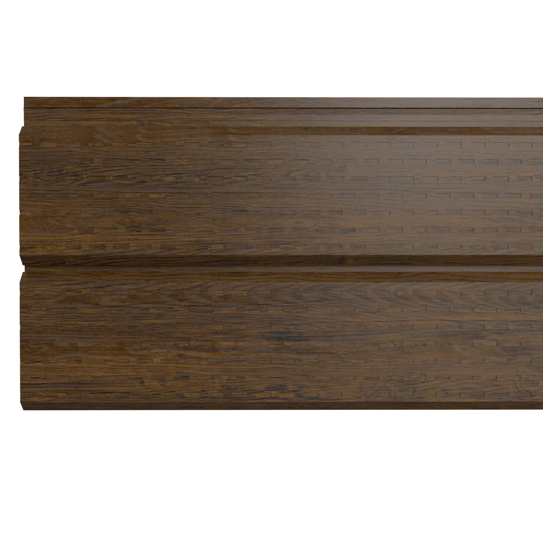 Perforated Steel Sheet Cladding | Walnut | 250x26 cm Mavlli