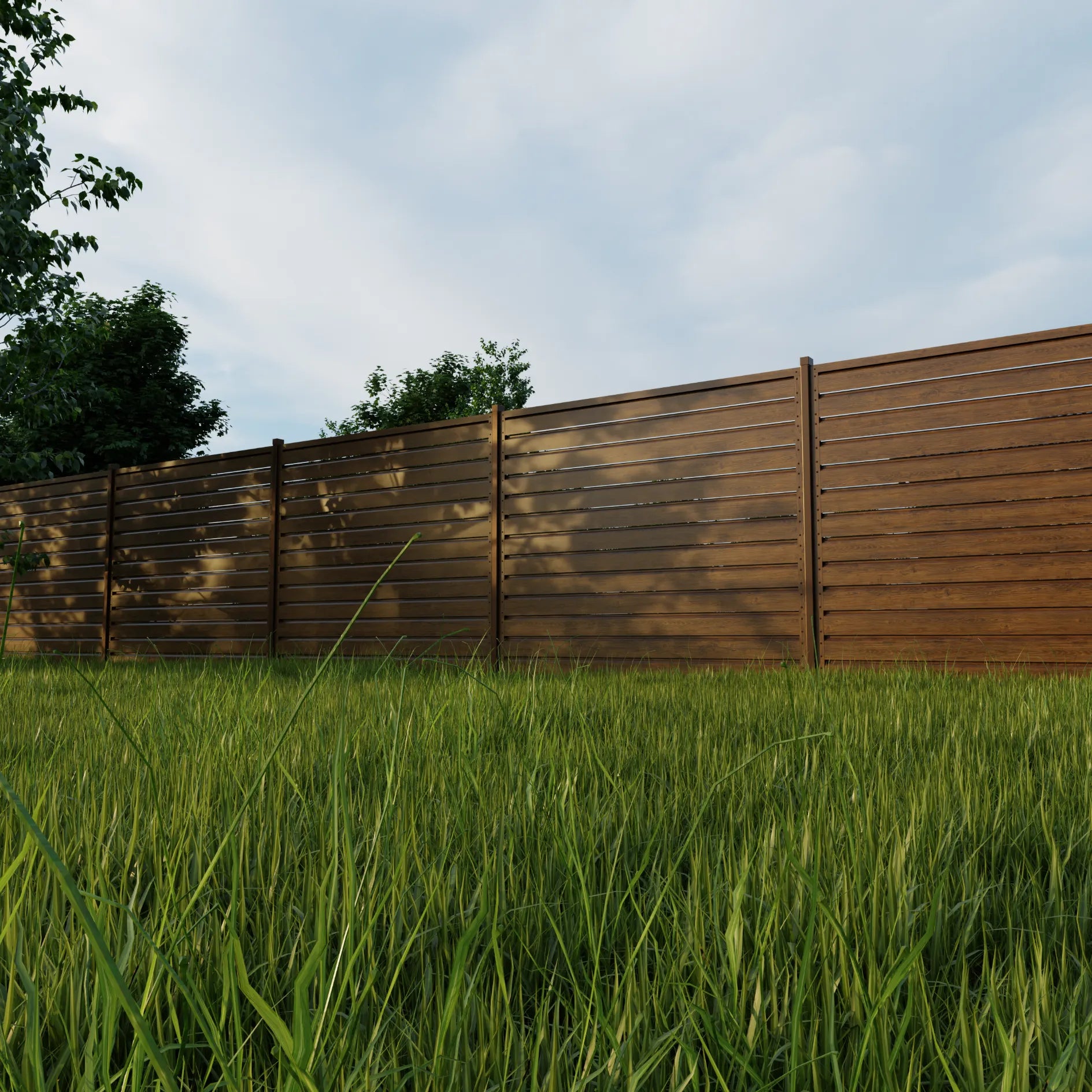 Panneau de clôture Rombo Mini | Noyer