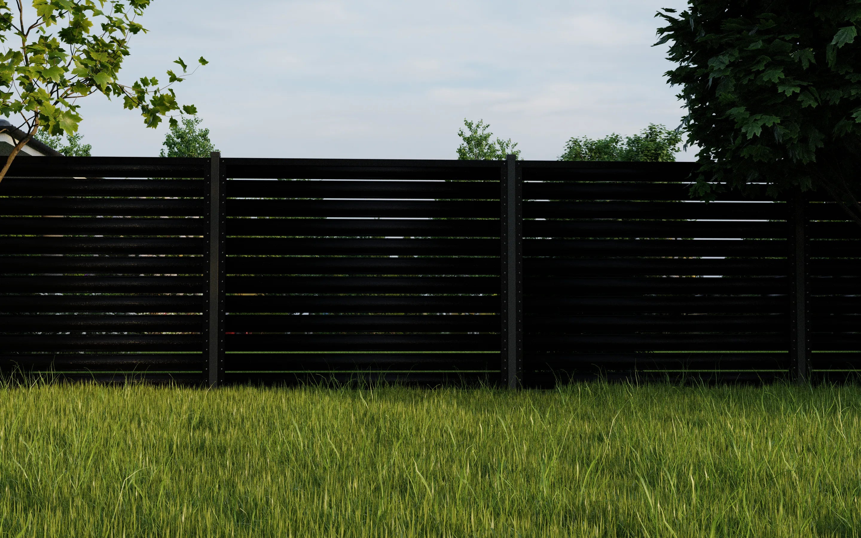 Schuttingpaneel Terra | Metallic Zwart | RAL9005