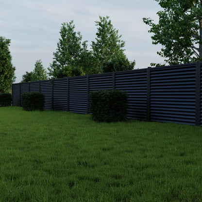 Panneau de clôture Pyramide | Gris métallisé | RAL7024