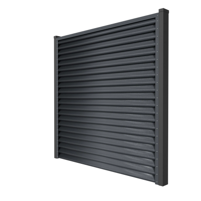 Schuttingpaneel Piramide | Zilvergrijs | RAL7024