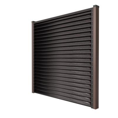 Fence Panel Pyramid | Dark Brown RAL8019 Hi-Mat Mavlli