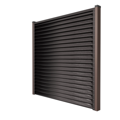 Schuttingpaneel Piramide | Metallic Donkerbruin | RAL8019