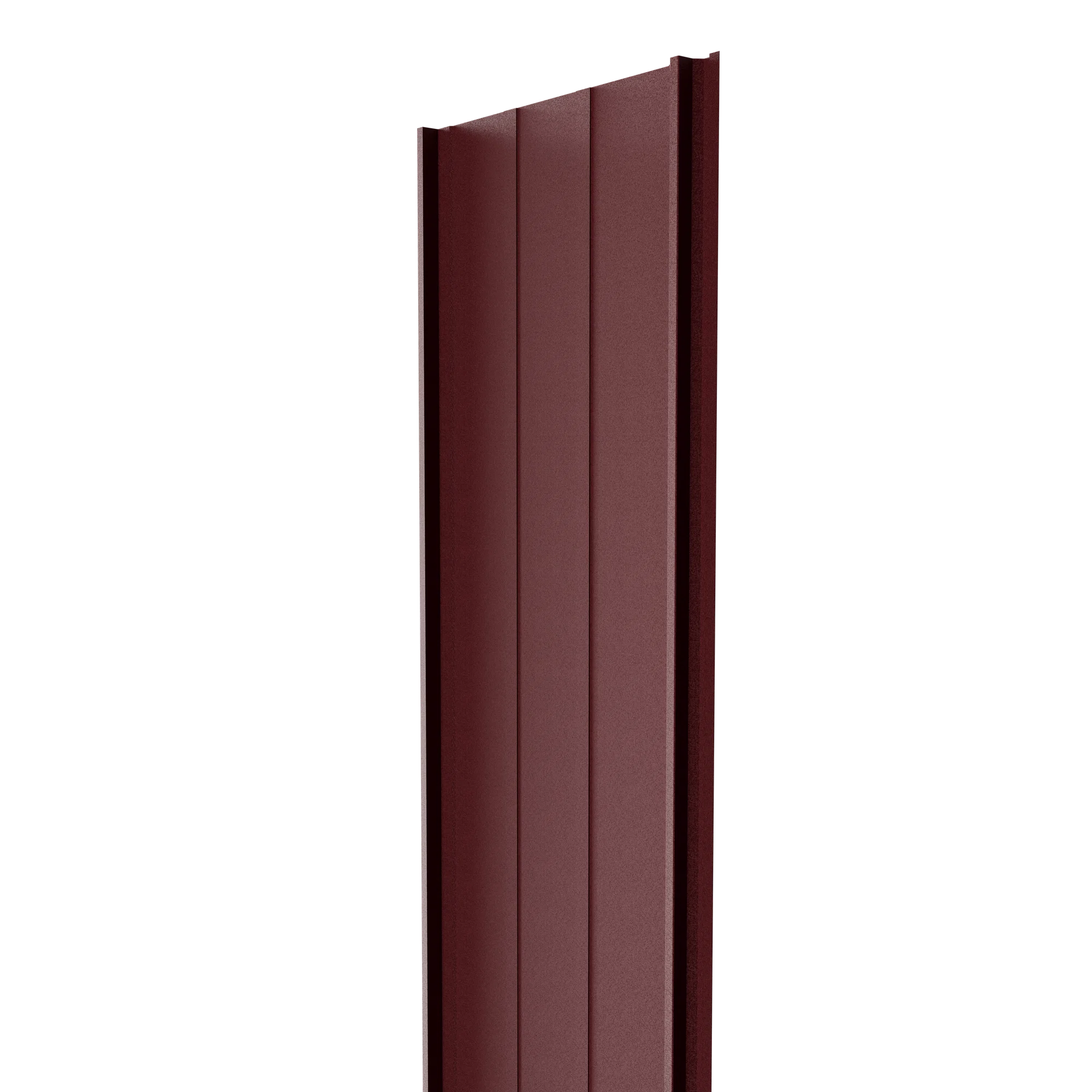 Panneau de bardage acier à système clic | Rouge vin (RAL 3005) | 250 × 55 cm