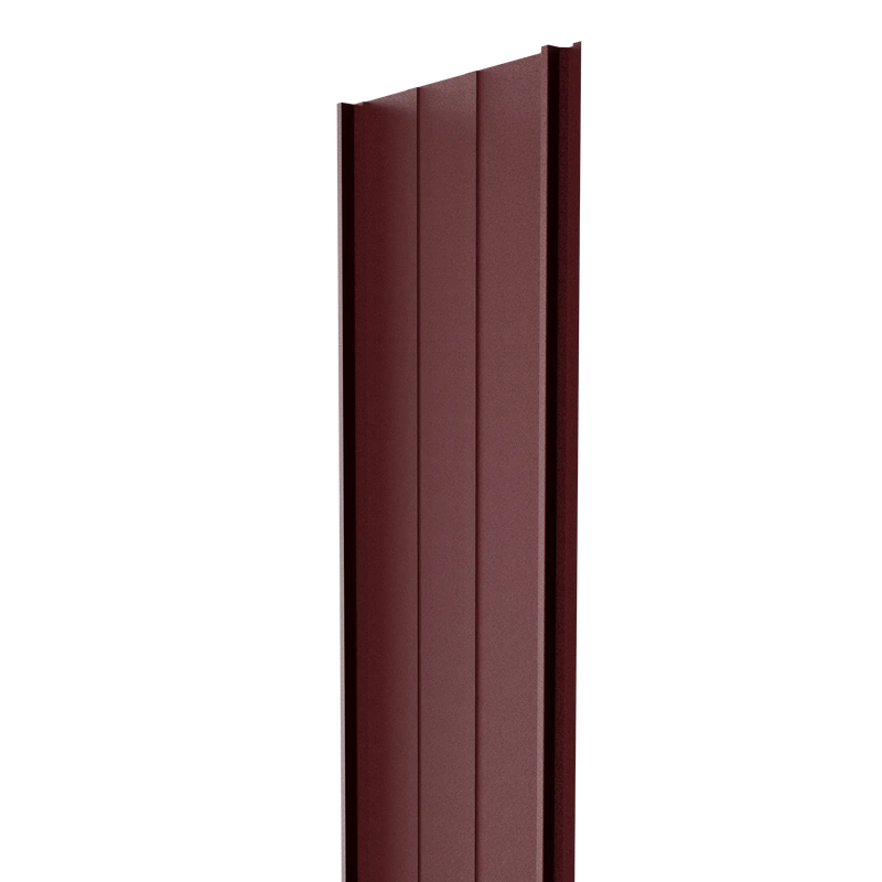 Steel Click-System Cladding Panel | Cherry RAL3005 | 250x55 cm Mavlli