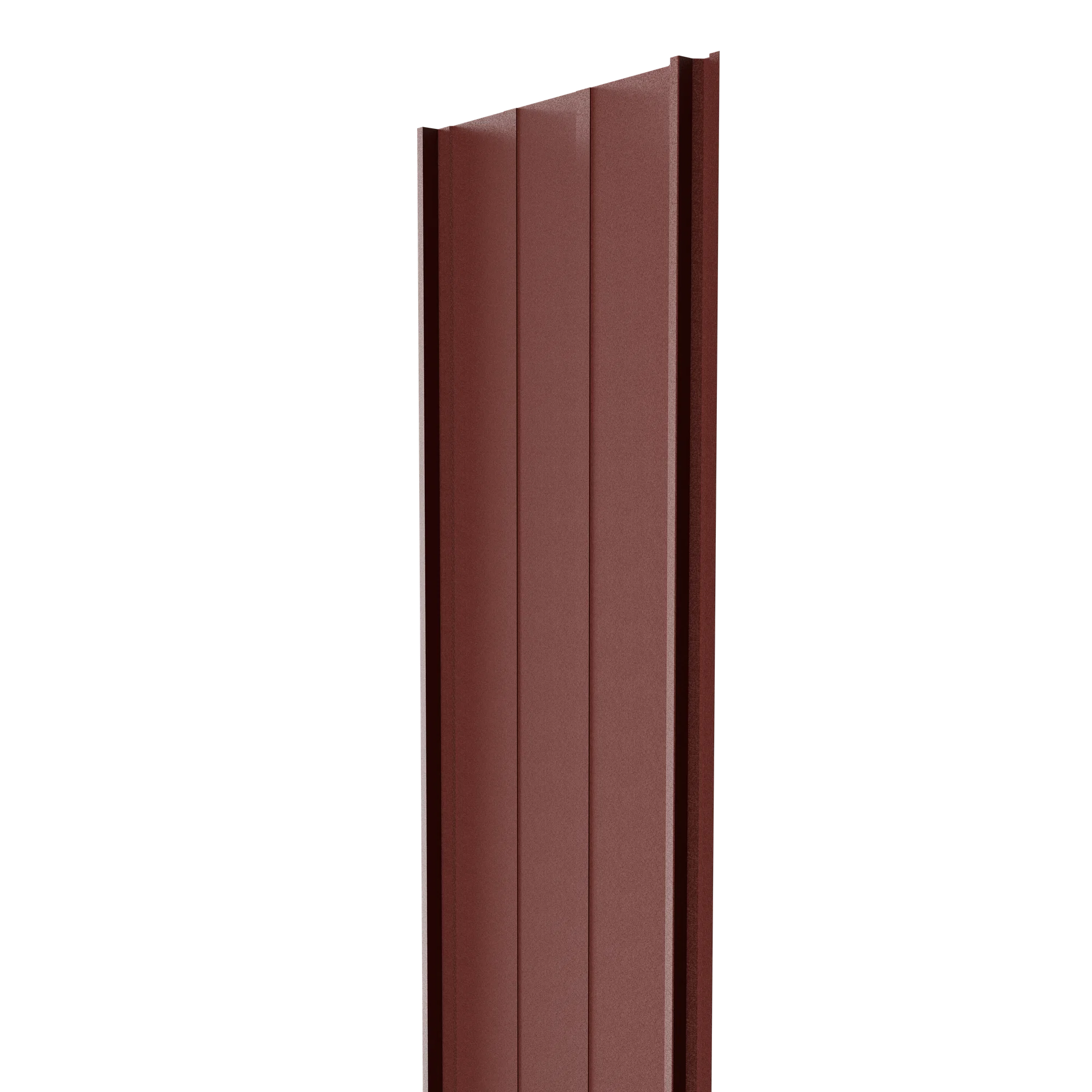 Panneau de bardage acier à système clic | Brique rouge RAL3009 | 250x55 cm