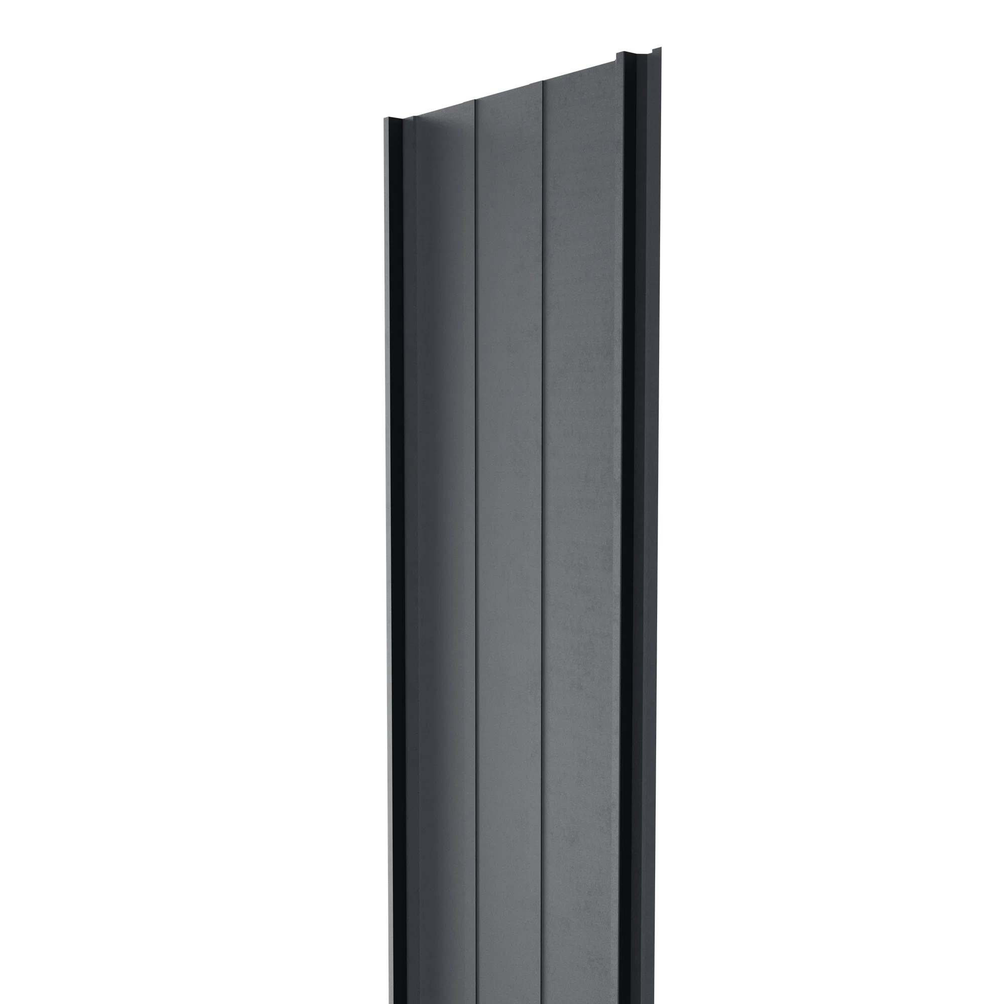 Panneau de bardage acier à système clic | Gris RAL7024 | 255x55 cm