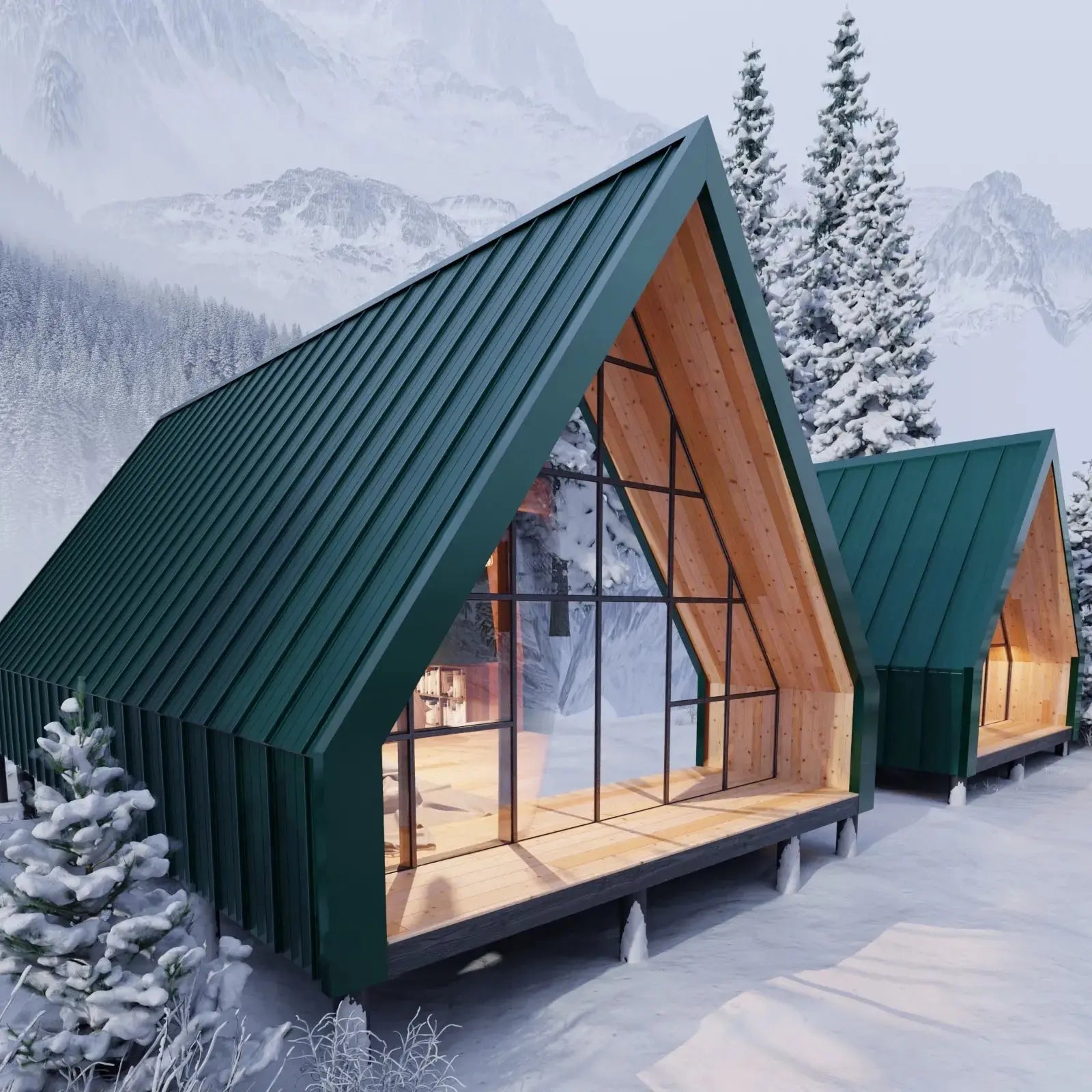 Steel Click-System Cladding Panel | Green RAL6005 | 250x55 cm Mavlli