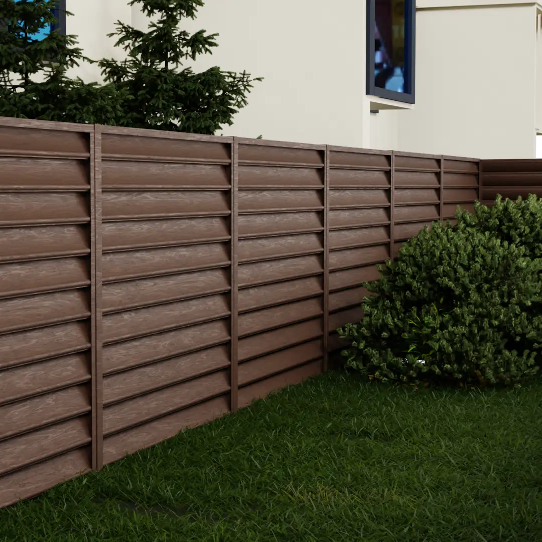 Panneau de clôture Gamma Walnut
