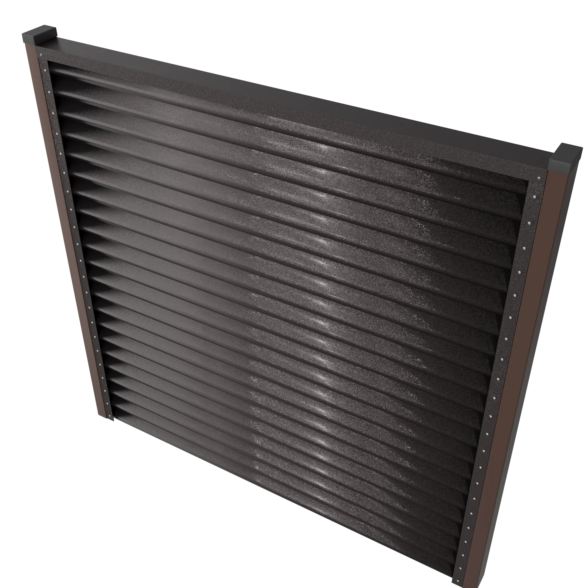 Schuttingpaneel Piramide | Metallic Donkerbruin | RAL8019