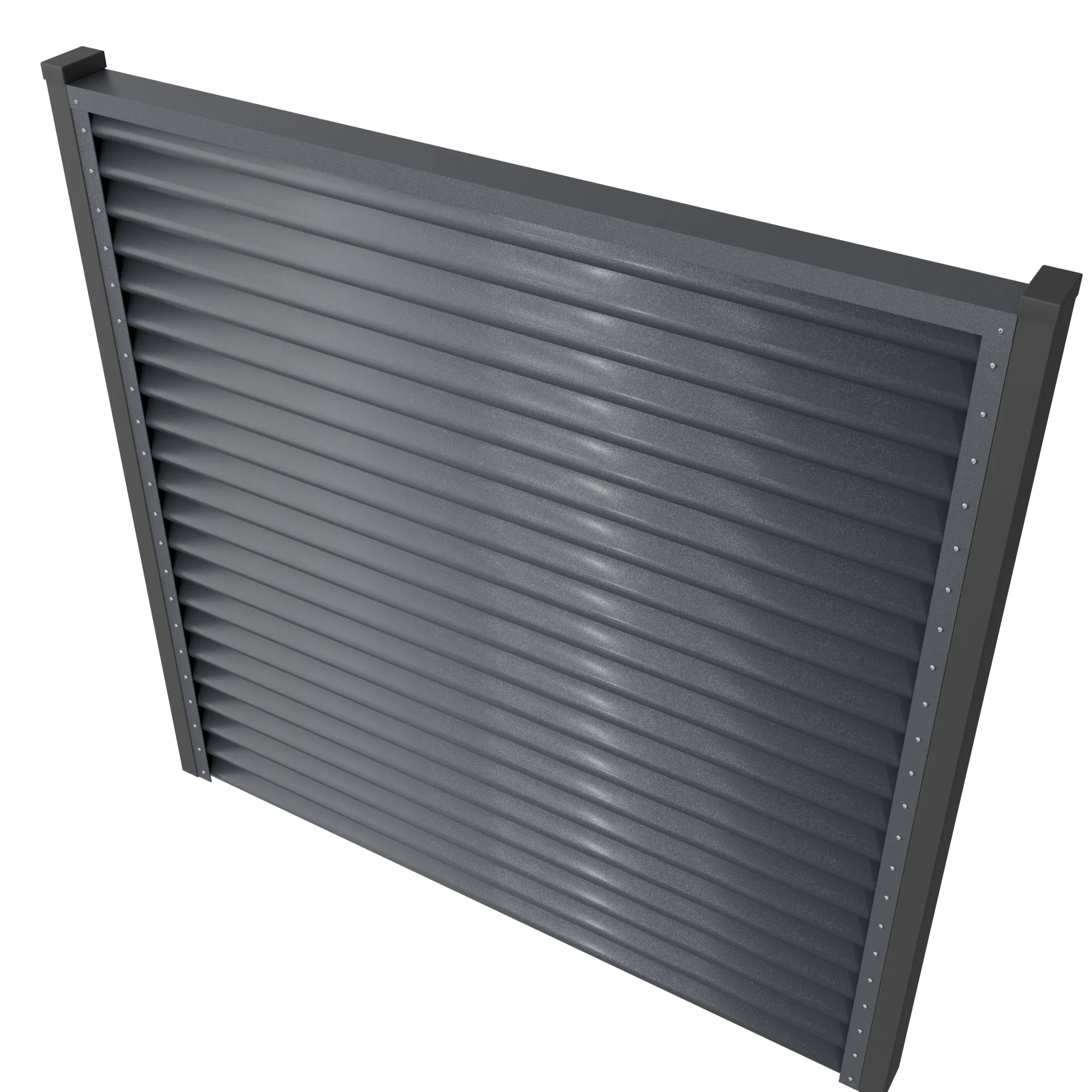 Schuttingpaneel Piramide | Zilvergrijs | RAL7024
