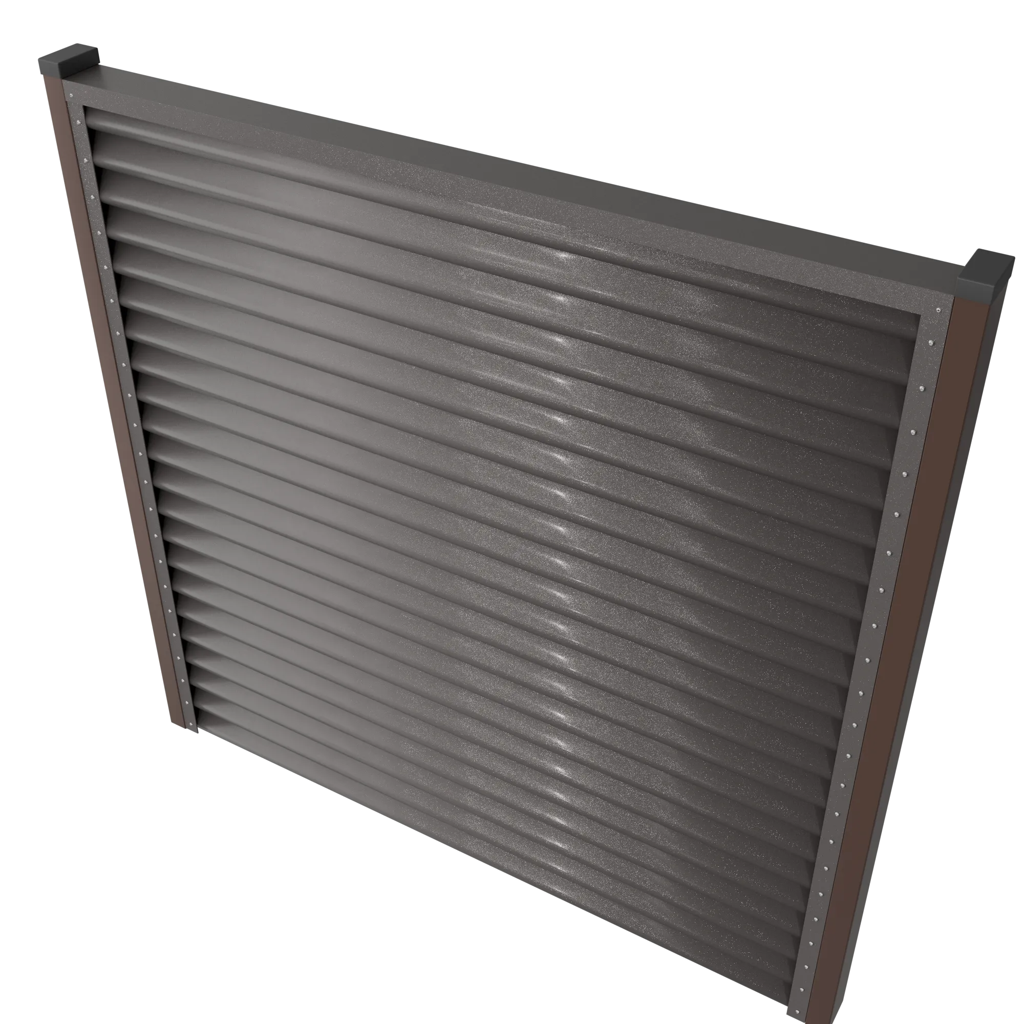 Schuttingpaneel Piramide | Donkerbruin | RAL8019
