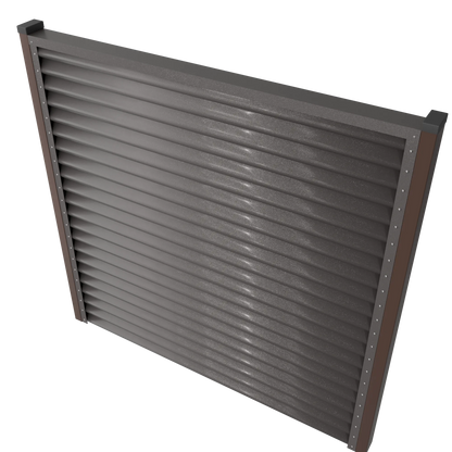 Schuttingpaneel Piramide | Donkerbruin | RAL8019