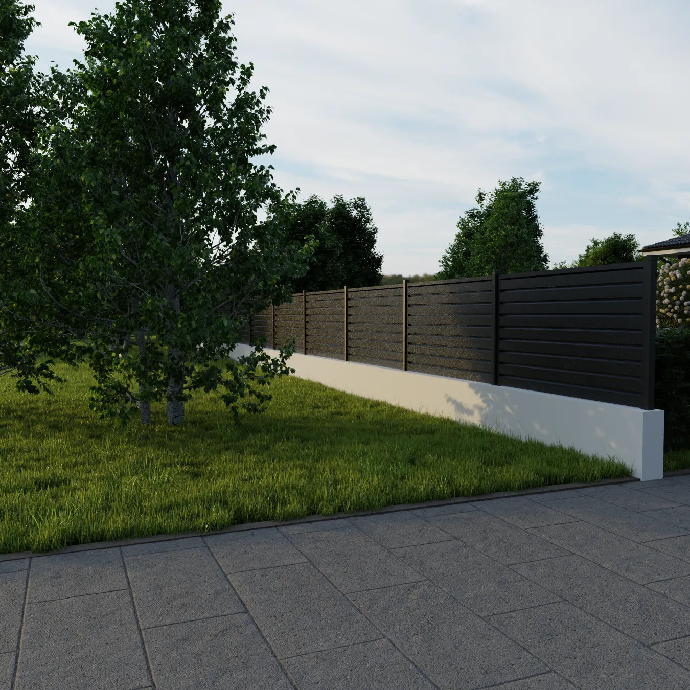 Panneau de clôture Rombo Mini | Gris argent métallisé | RAL7024