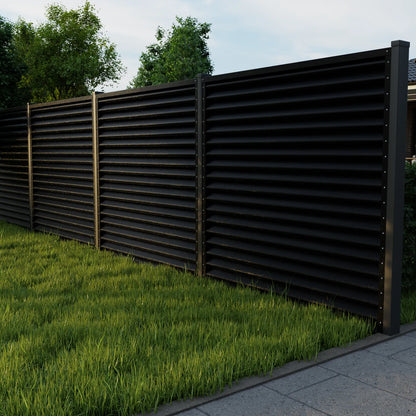 Fence Panel Pyramid | Metallic Black | RAL9005