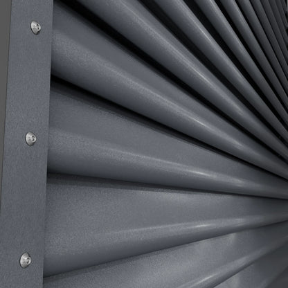 Schuttingpaneel Piramide | Zilvergrijs | RAL7024