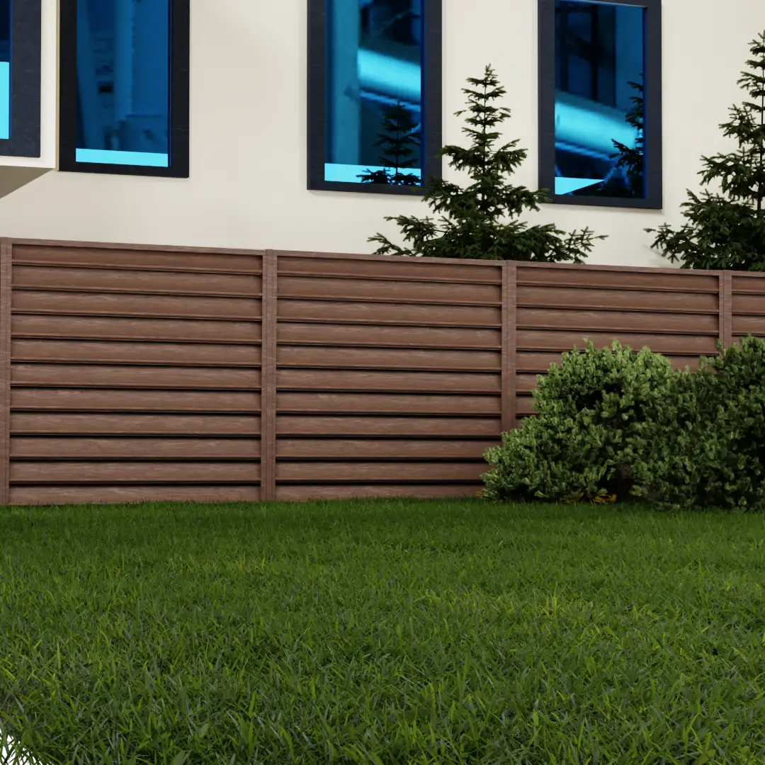Panneau de clôture Gamma Walnut