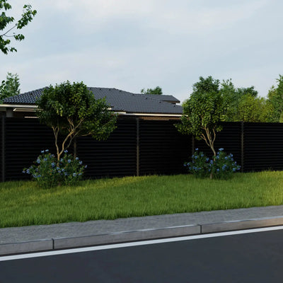 Fence Panel Pyramid | Black RAL9005 Hi-Mat Mavlli