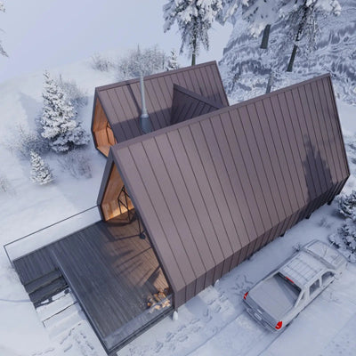 Steel Click-System Cladding Panel | Brown RAL8017 | 250x55 cm Mavlli
