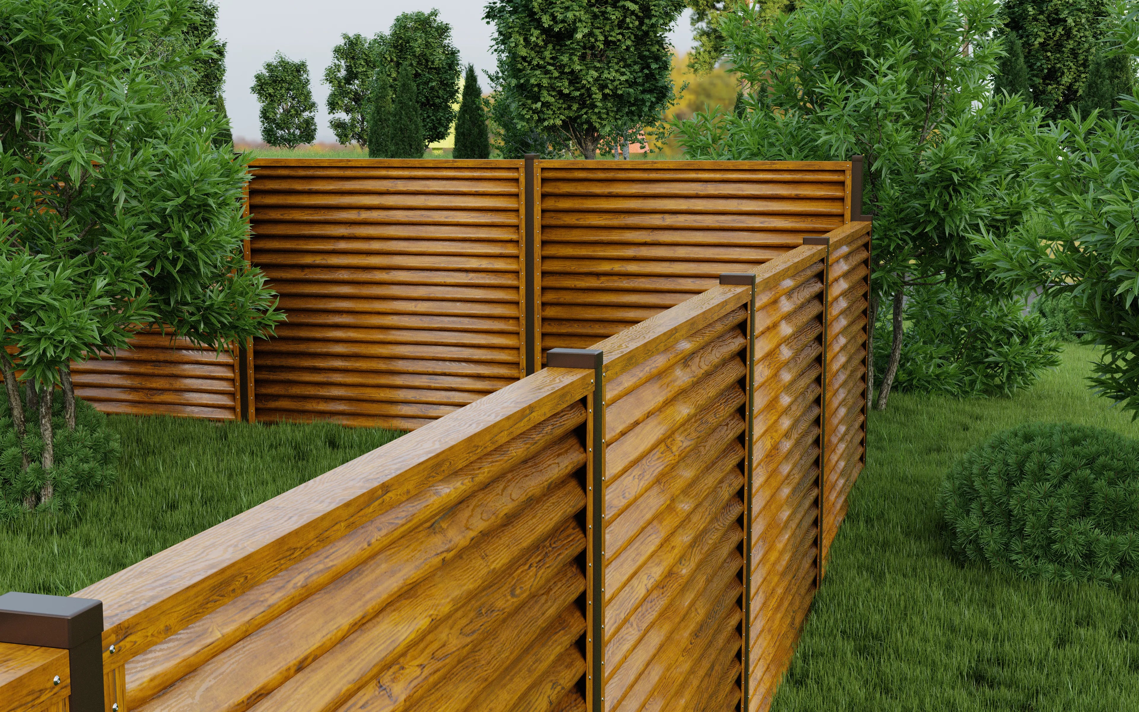 Schuttingpaneel Piramide Eik