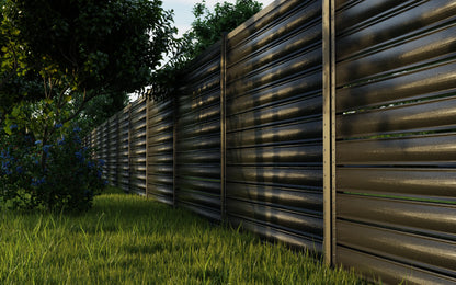 Schuttingpaneel Terra | Zilvergrijs | RAL7024