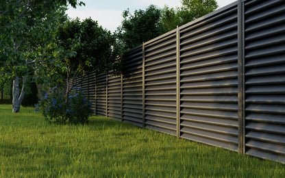 Schuttingpaneel Piramide | Zilvergrijs | RAL7024