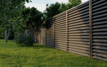 Fence Panel Pyramid | Dark Brown | RAL8019