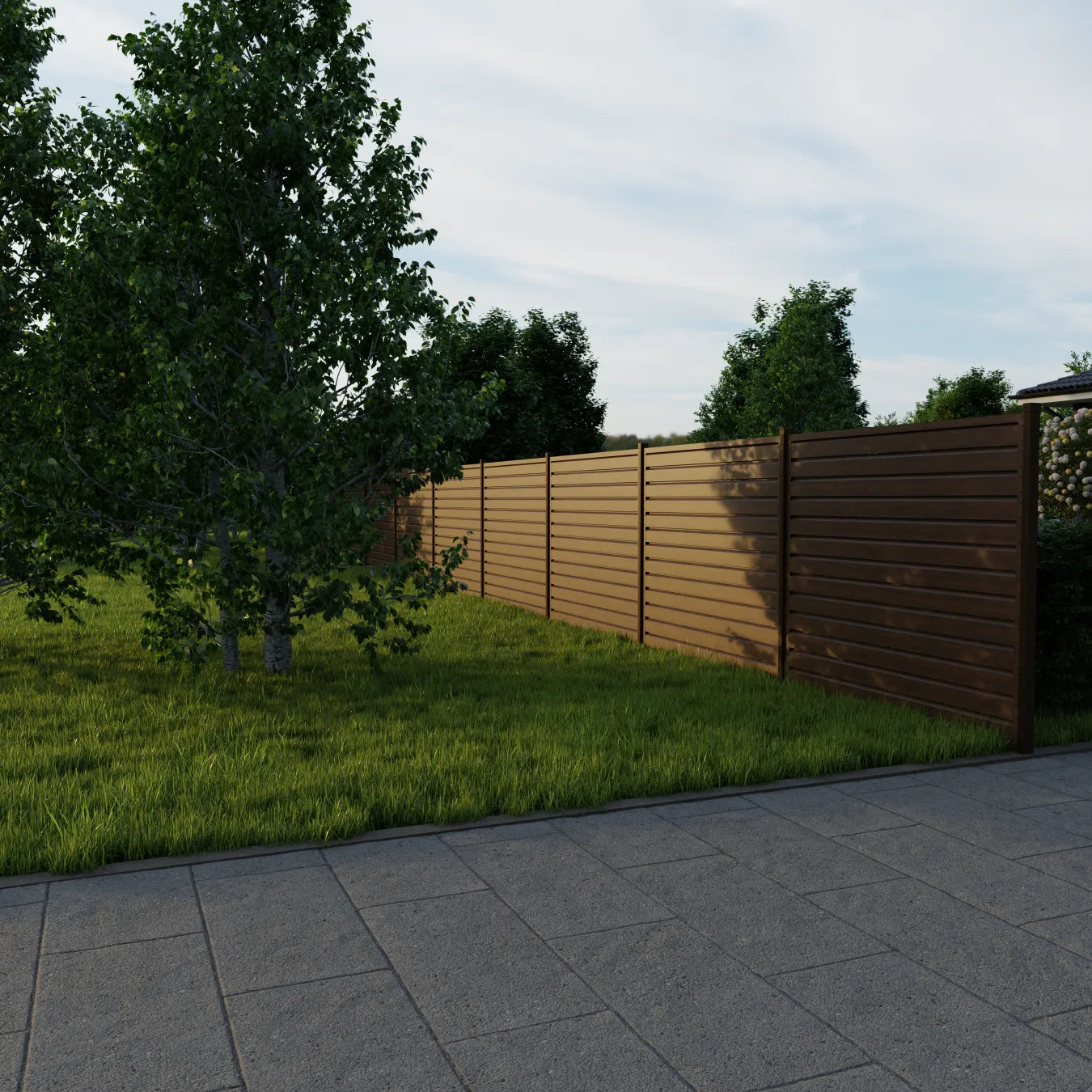 Panneau de clôture Rombo Mini | Acajou