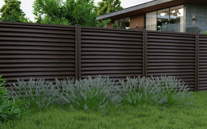 Panneau de clôture Pyramide | Acajou